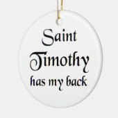 saint timothy koffiemok keramisch ornament (Links)
