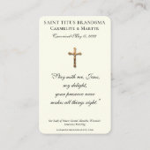 Saint Titus Brandsma Carmelite Priest Heilige Kaar Visitekaartje (Achterkant)