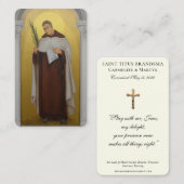 Saint Titus Brandsma Carmelite Priest Heilige Kaar Visitekaartje (Voorkant / Achterkant)