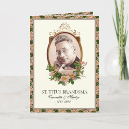 Saint Titus Brandsma Carmelite Saint Religious Notitiekaartje