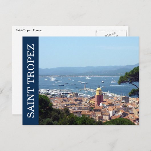 saint tropez blue briefkaart (Voorkant / Achterkant)