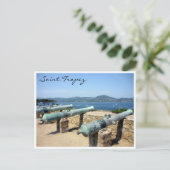 saint-tropez citadel-kanonnen briefkaart (Staand voorkant)