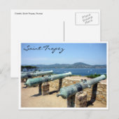 saint-tropez citadel-kanonnen briefkaart (Voorkant / Achterkant)