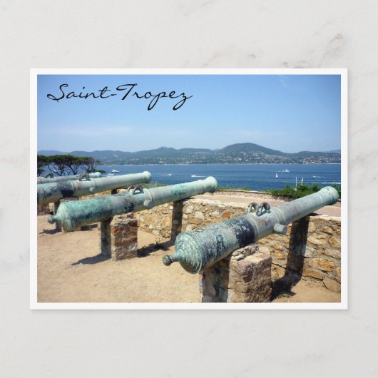 saint-tropez citadel-kanonnen briefkaart (Voorkant)