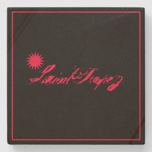 Saint-Tropez Côte d’Azur french riviera Soleil Sun Stenen Onderzetter (Voorkant)