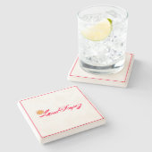 Saint-Tropez Côte d’Azur french riviera Soleil Sun Stenen Onderzetter (Zijkant)