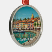 Saint-Tropez France Travel Metalen Ornament (Rechts)