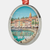 Saint-Tropez France Travel Metalen Ornament (Links)