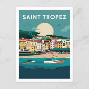 Saint Tropez Frankrijk Illustratie Briefkaart