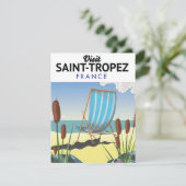 Saint-Tropez Frankrijk reisposter  (Staand voorkant)