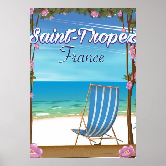 Saint-Tropez Frankrijk Reisposter Poster (Voorkant)