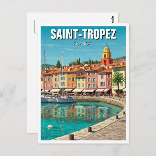 Saint-Tropez Frankrijk Reizen Briefkaart (Voorkant / Achterkant)
