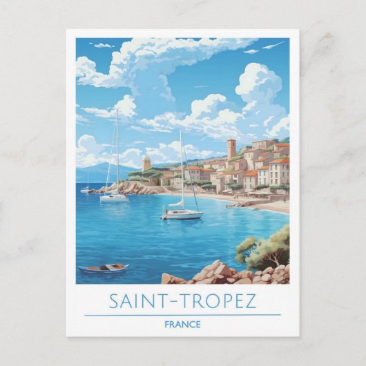 Saint Tropez Frankrijk Reizen Briefkaart (Voorkant)