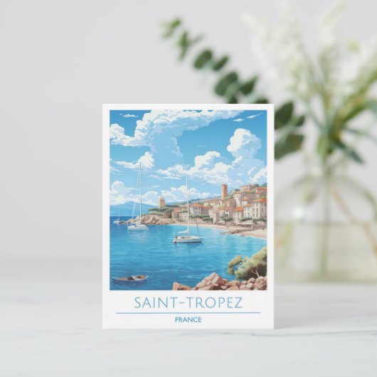 Saint Tropez Frankrijk Reizen Briefkaart (Staand voorkant)