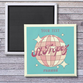 Saint Tropez Frankrijk retro blauwgroen souvenir Magneet