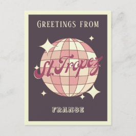 Saint Tropez Frankrijk retro  partij Briefkaart