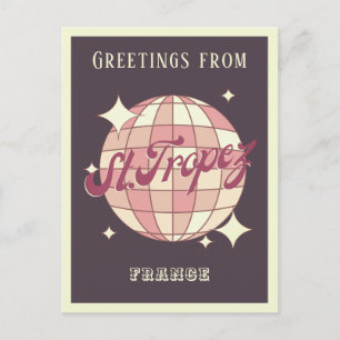 Saint Tropez Frankrijk retro  partij Briefkaart