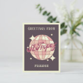 Saint Tropez Frankrijk retro  partij Briefkaart (Staand voorkant)