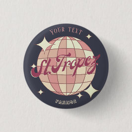 Saint-Tropez Frankrijk retro  souvenir Ronde Button 3,2 Cm