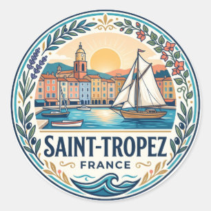 Saint-Tropez Frankrijk Ronde Sticker