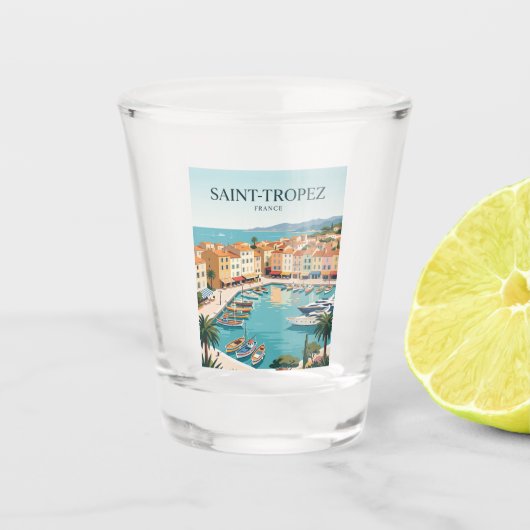 Saint-Tropez Frankrijk Shot Glas (Voorkant)