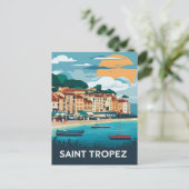 Saint Tropez Frankrijk Strandreizen Briefkaart (Staand voorkant)