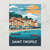 Saint Tropez Frankrijk Strandreizen Briefkaart (Voorkant)