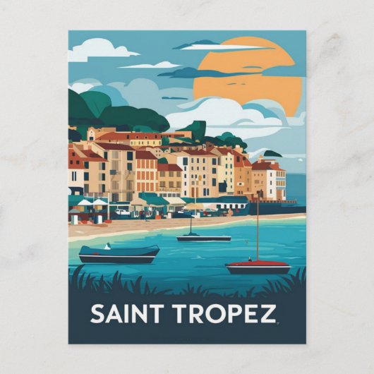Saint Tropez Frankrijk Strandreizen Briefkaart (Voorkant)