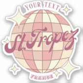 Saint Tropez Frankrijk vakantie decor accessoire Sticker (Voorkant)