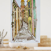 Saint-Tropez-gebouwen | Frans Riviera, Frankrijk Poster (Keuken)