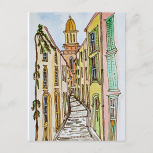 Saint-Tropez Gebouwen Franse Riviera, Frankrijk Briefkaart