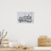 Saint-Tropez Harbour | Frans Riviera, Frankrijk Poster (Keuken)