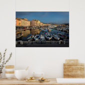 Saint Tropez Port, blauwe kust, Frankrijk Poster (Keuken)