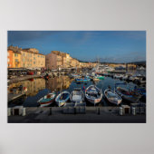 Saint Tropez Port, blauwe kust, Frankrijk Poster (Voorkant)