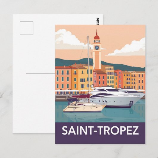  Saint-Tropez Reizen - Franse Rivier Briefkaart (Voorkant / Achterkant)