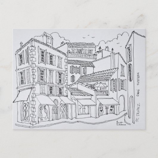 Saint-Tropez Shopping | Frans Riviera, Frankrijk Briefkaart (Voorkant)