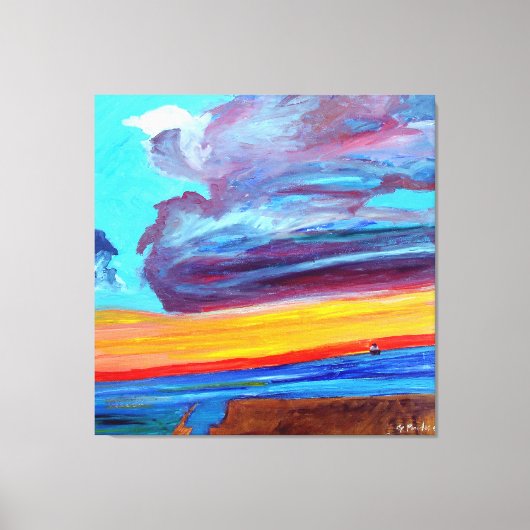 Saint-Tropez Skies Canvas Afdruk (Voorkant)