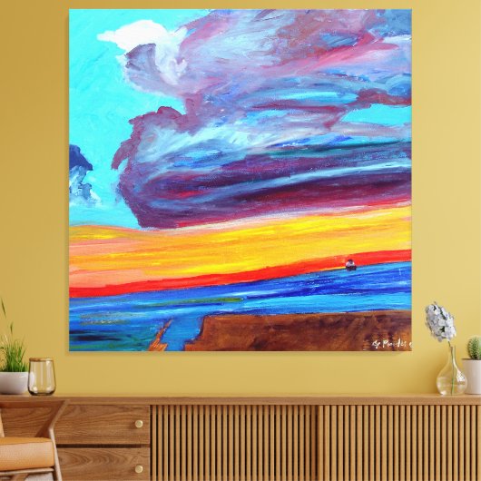 Saint-Tropez Skies Canvas Afdruk (Insitu (Woonkamer))