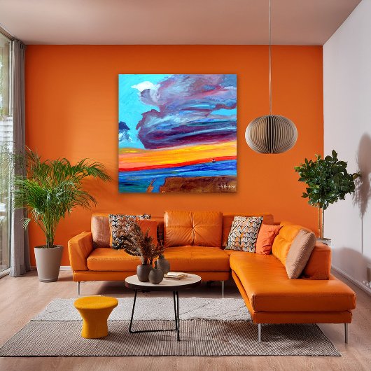 Saint-Tropez Skies Canvas Afdruk