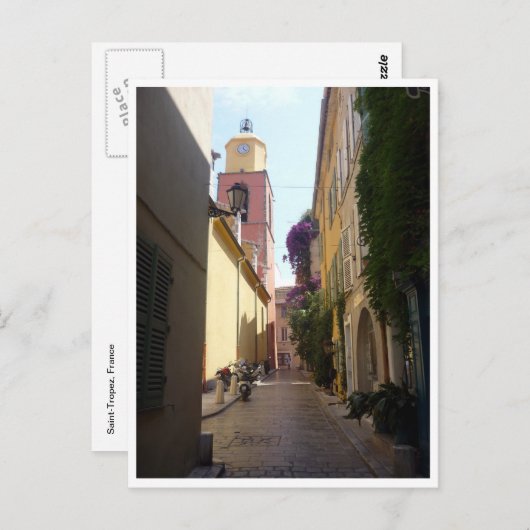 saint tropez street briefkaart (Voorkant / Achterkant)
