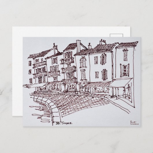 Saint-Tropez Waterfront | Saint-Tropez, Frankrijk Briefkaart (Voorkant / Achterkant)