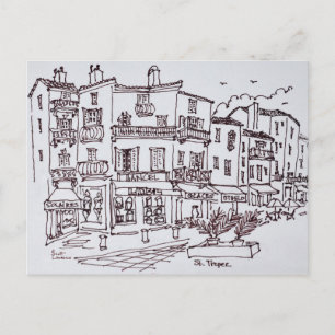 Saint-Tropez winkels   Franse Riviera, Frankrijk Briefkaart
