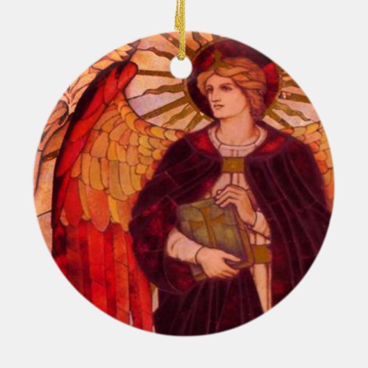 Saint Uriel Keramisch Ornament (Achterkant)