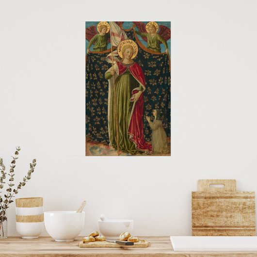 Saint Ursula - Benozzo Gozzoli Fine Art Poster (Keuken)