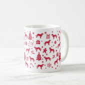 Saint-Usuge Spaniel Kerstontwerp Koffiemok (Voorkant rechts)