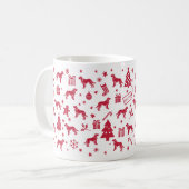 Saint-Usuge Spaniel Kerstontwerp Koffiemok (Voorkant links)