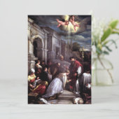 Saint Valentijn Baptizing Saint Lucilla - Bassano Feestdagenkaart (Staand voorkant)