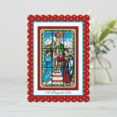 Saint Valentijn Patron van Lovers Poem Religious H Feestdagenkaart (Staand voorkant)