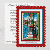 Saint Valentijn Patron van Lovers Poem Religious H Feestdagenkaart (Voorkant / Achterkant)