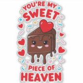 Saint-Valentin en Chocolade Sticker (Voorkant)